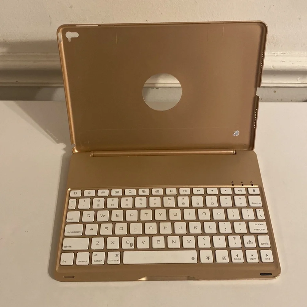 Gold iPad Case with keyboard